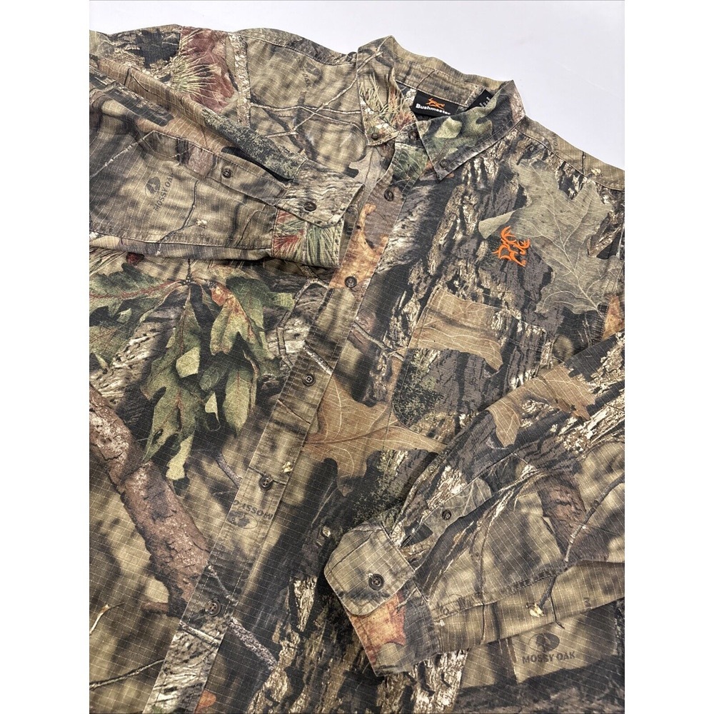 Mossy Oak Bushmaster Rip Stop Camo Hunting Shirt Men's XXL‎